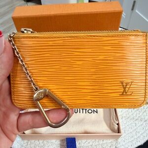 LV Key Pouch Cles/Tassil Yellow Epi Leather, Dust Bag & Box +LV Apogee EDP 2 ml